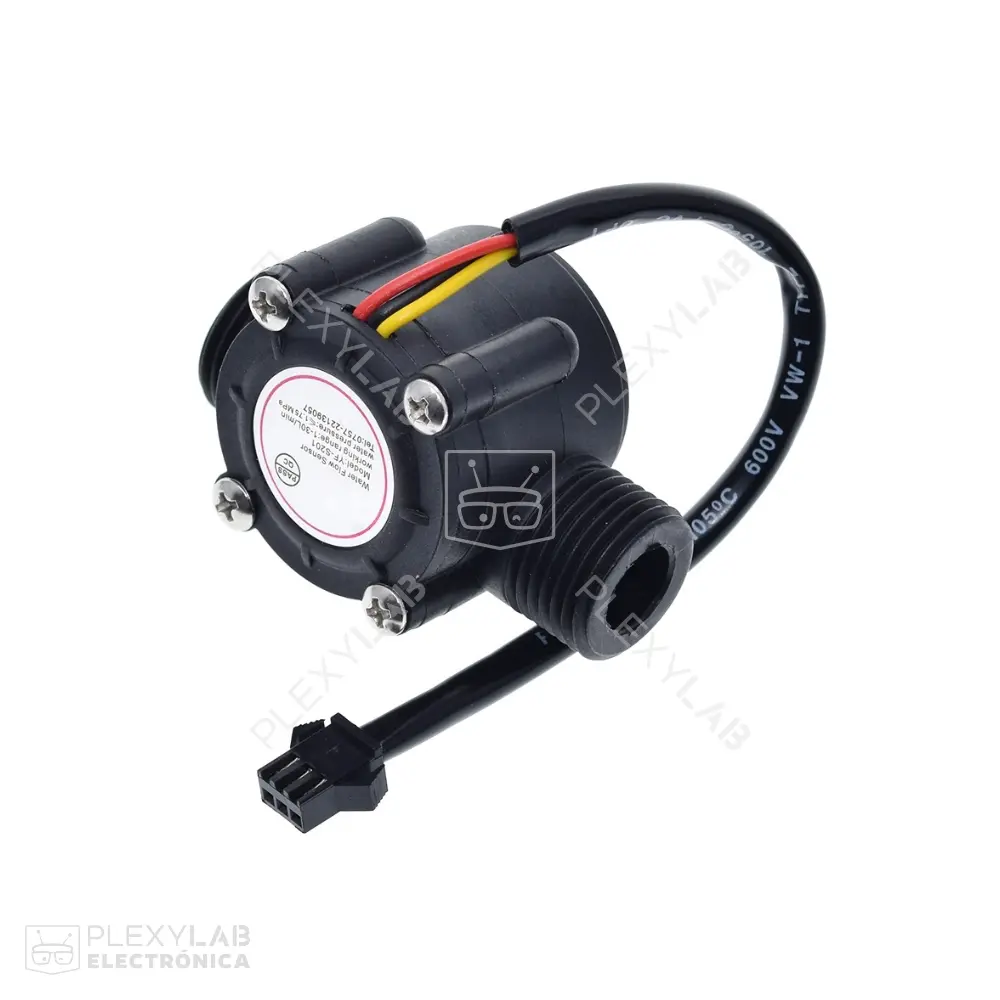 Sensor de flujo de agua DC de rango de 5 a 18V, Medidor de flujo Hall Sensor de flujo Control de agua Interruptor de sensor de flujo de líquido de rango de 1 a 30L/min 2.0MPa YF-S201 de 1/2"_002