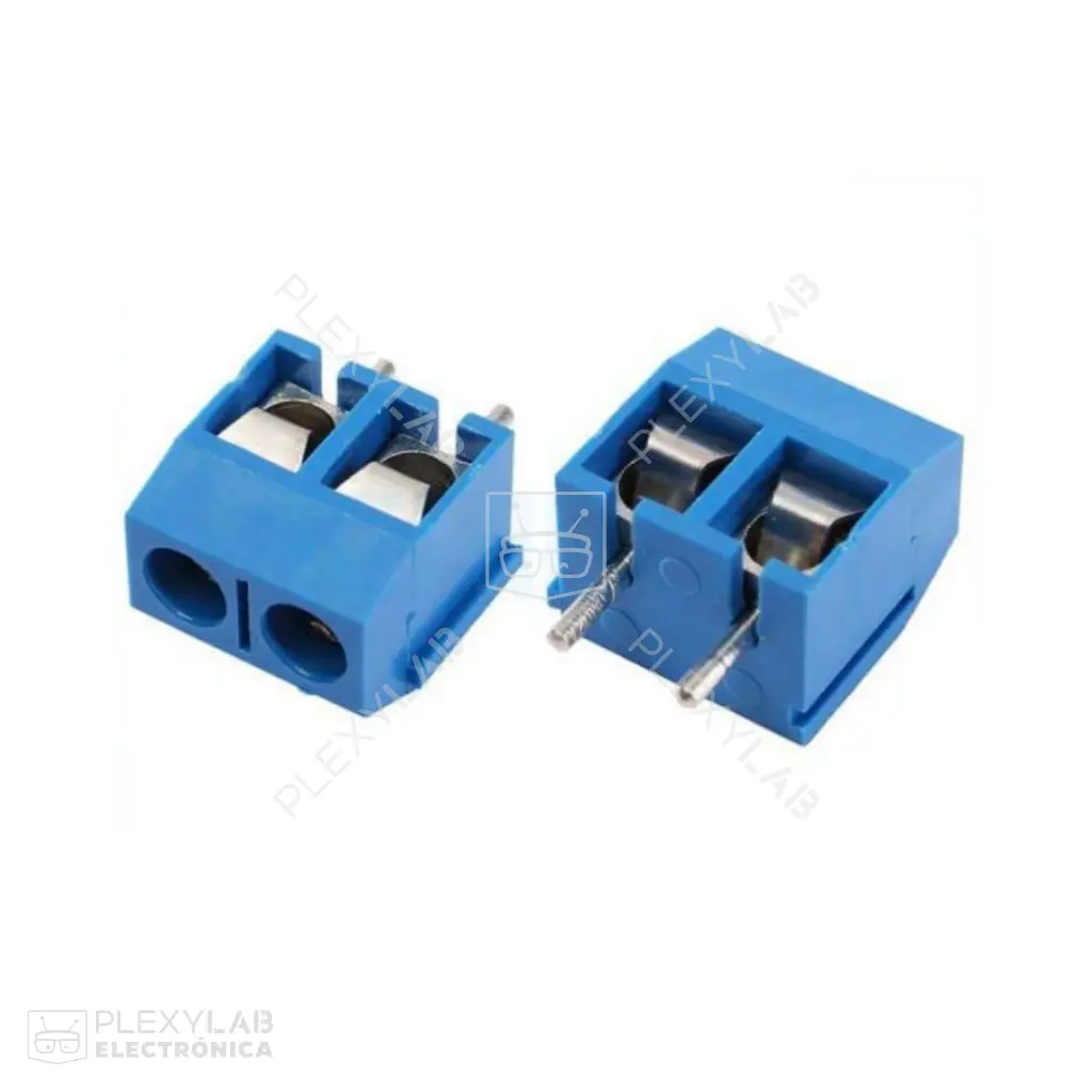 Bornera KF301 para PCB, color azul, separación 5.08 mm
