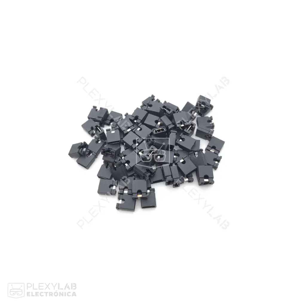 Jumper, mini puente shunt, conector pines placa 2.54 mm