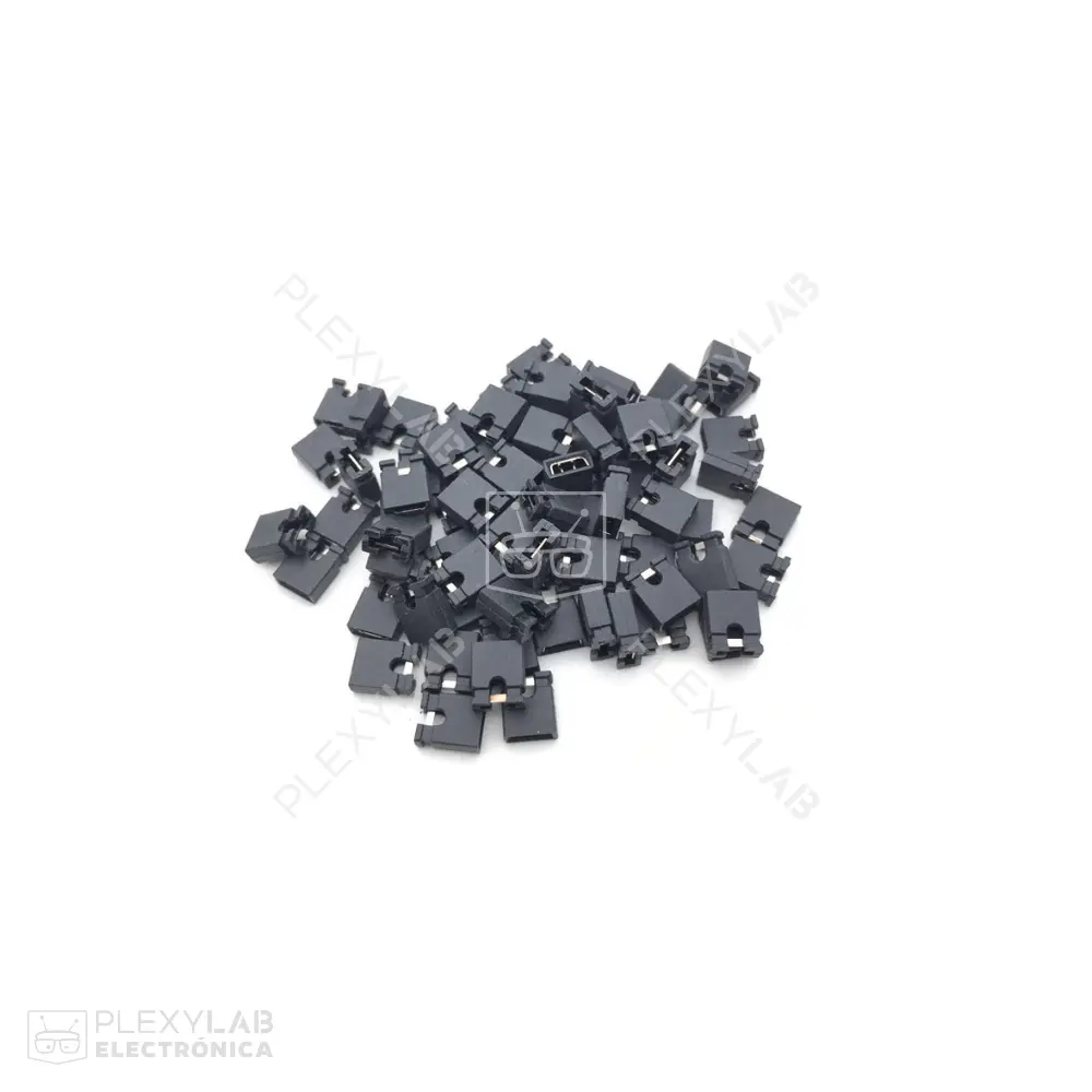 Jumper, mini puente shunt, conector pines placa 2.54 mm