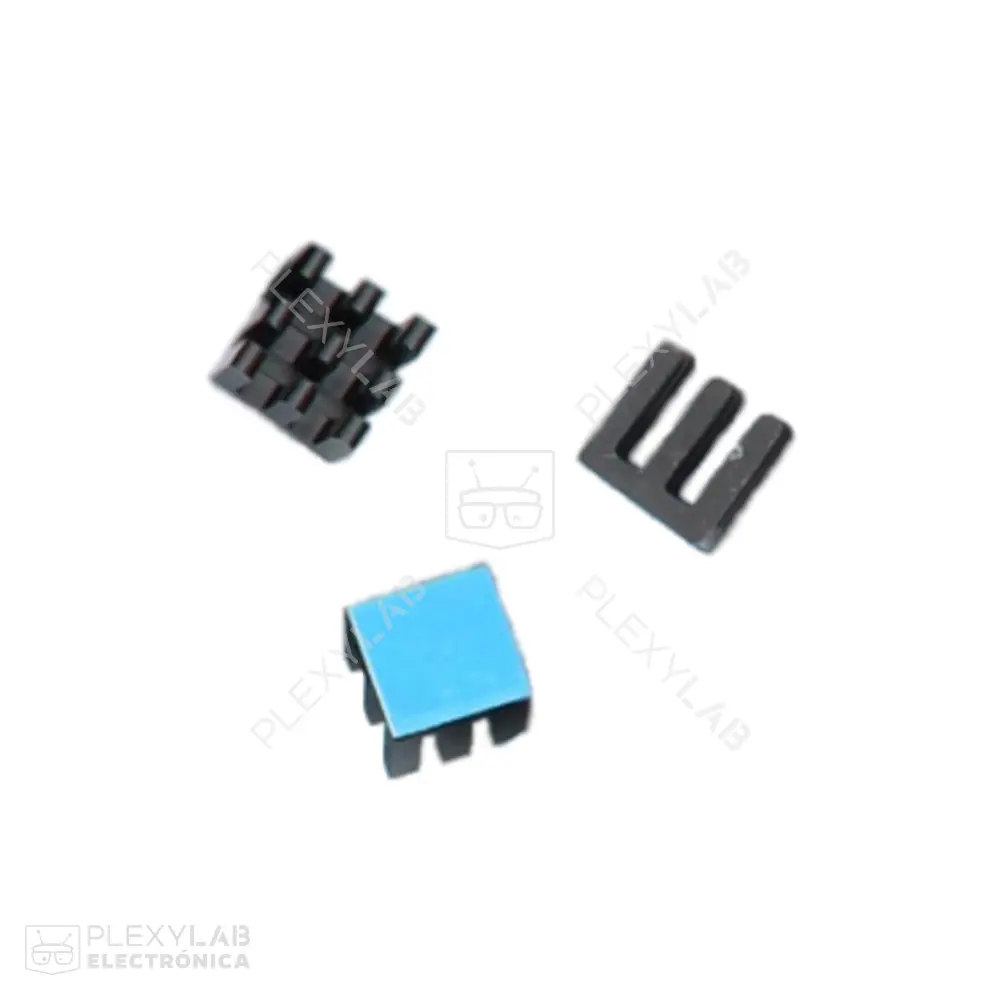 Disipador de calor de aluminio, con pad térmico, color negro