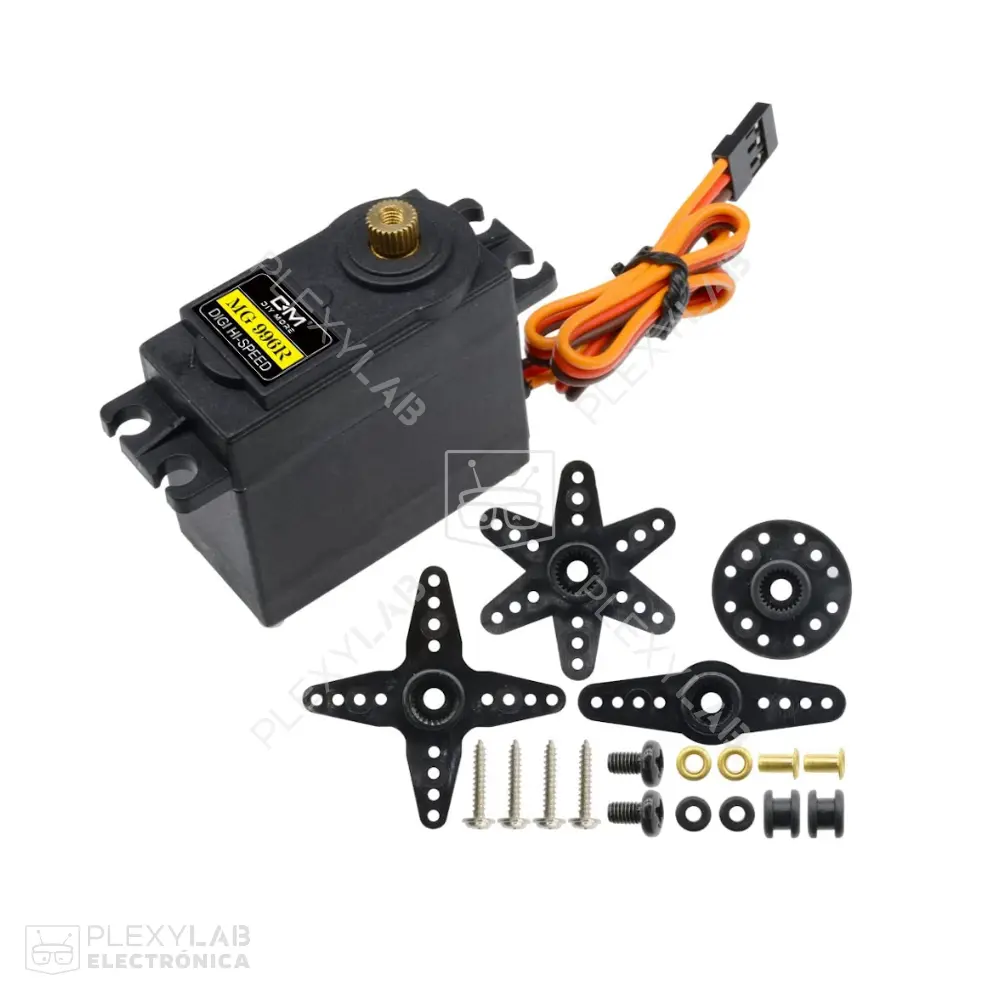 Servomotor MG996R de alto torque, engranajes metálicos, 13 kg/cm