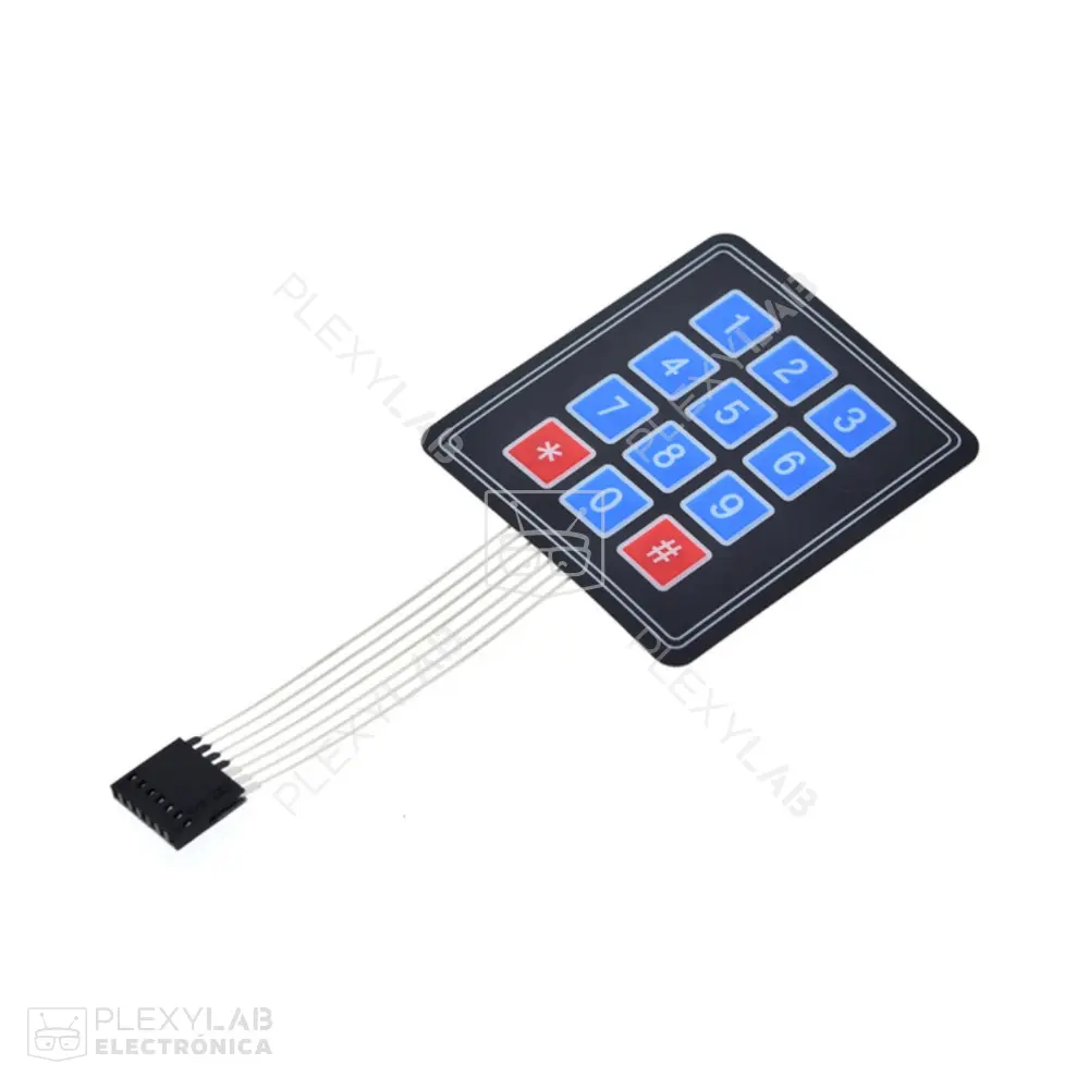 Teclado matricial 4X3 de membrana