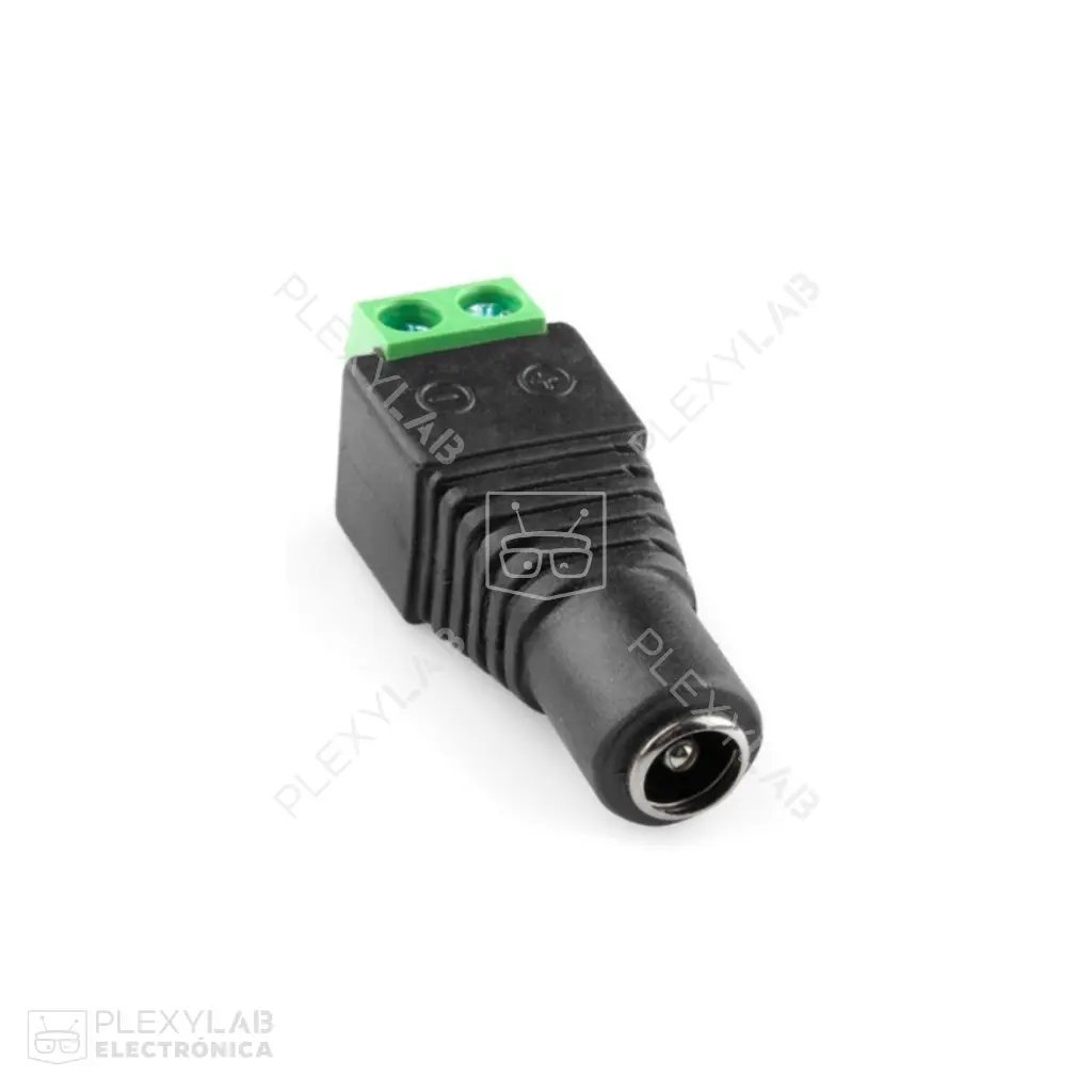 Bornera conector DC 5.5x2.1 mm jack hembra de alimentación