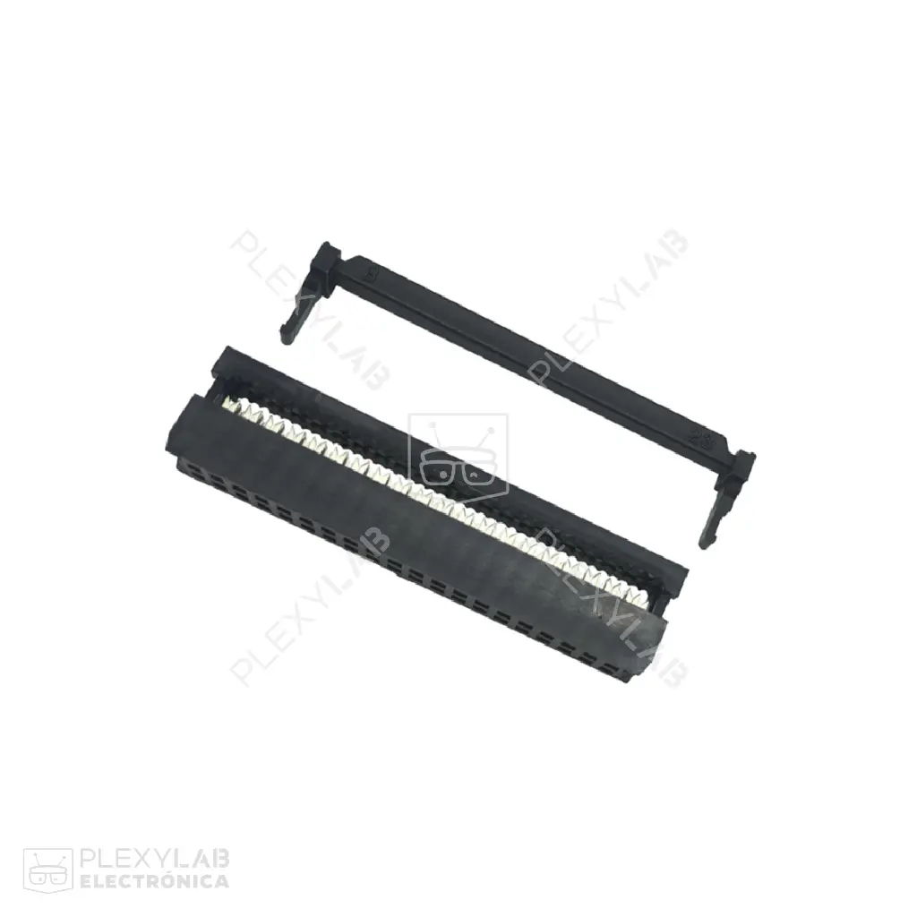 Conector IDC hembra para cable plano de 40 pines, 2X20, separación 2.54 mm
