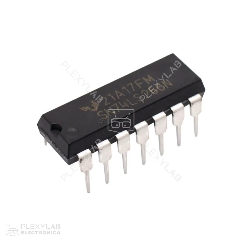 Circuito integrado 74LS266 XNOR o NOR exclusiva cuádruple
