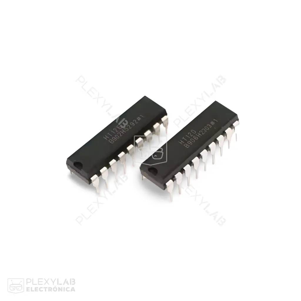 Par de circuitos integrados HT12E codificador y HT12D decodificador