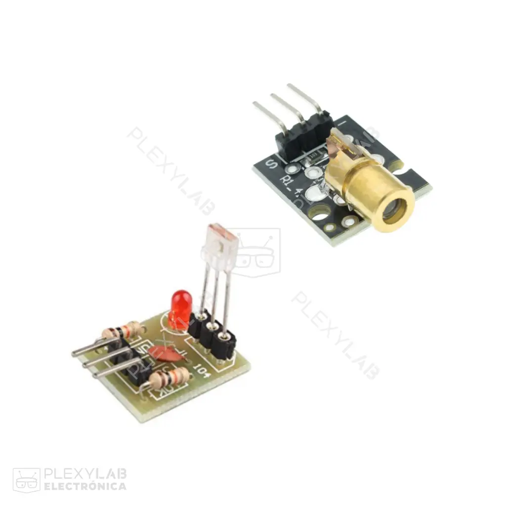 Kit módulo emisor láser KY-008 y receptor láser IS0203 para Arduino, Alarma, Raspberry Pi, PIC