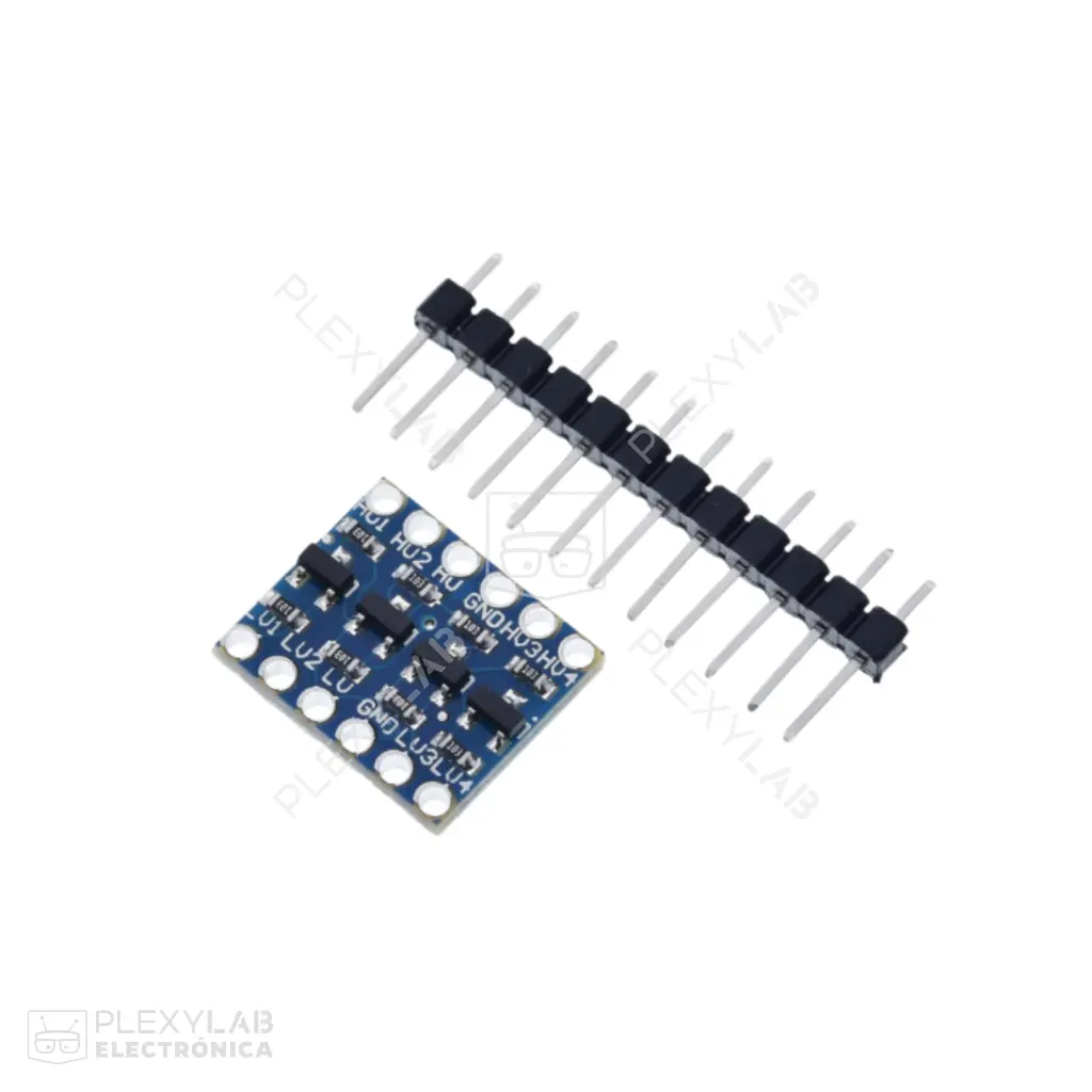 Módulo convertidor de nivel lógico 5V a 3.3V bidireccional de 4 canales