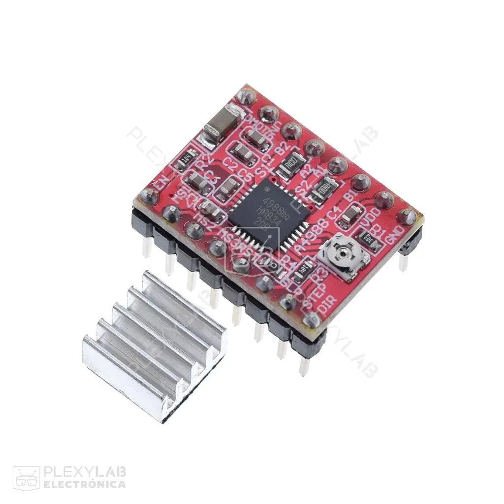 Controlador A4988 driver para motor a pasos impresora 3D y máquina CNC