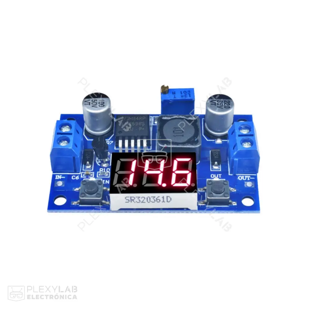 Módulo reductor Step Down LM2596 3A con voltímetro