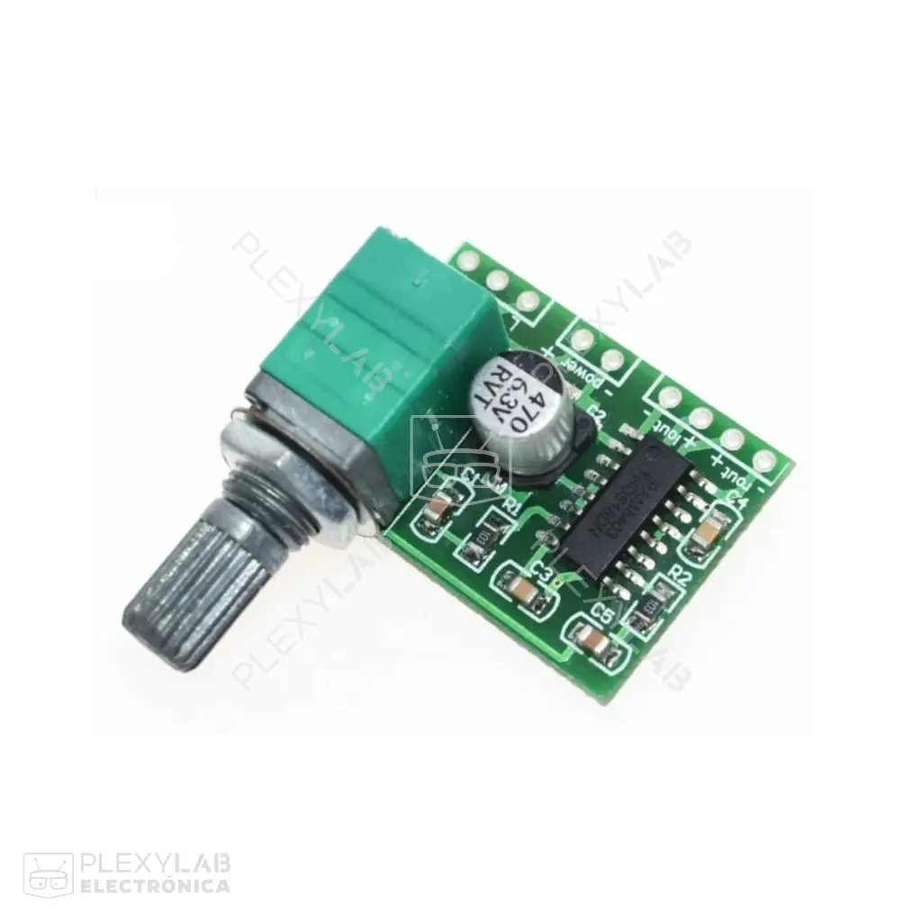 Módulo mini amplificador de audio 5V PAM8403 con control de volumen para Arduino