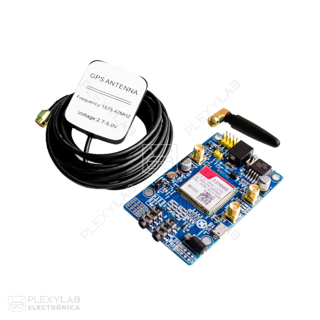 Módulo SIM808 GSM GPRS GPS con antenas, compatible con Arduino y RPi