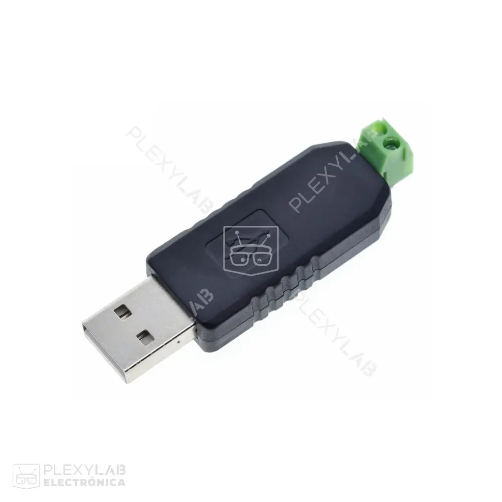 Convertidor USB a RS485 RS-485 con driver CH340 carcasa negra, compatible con Arduino