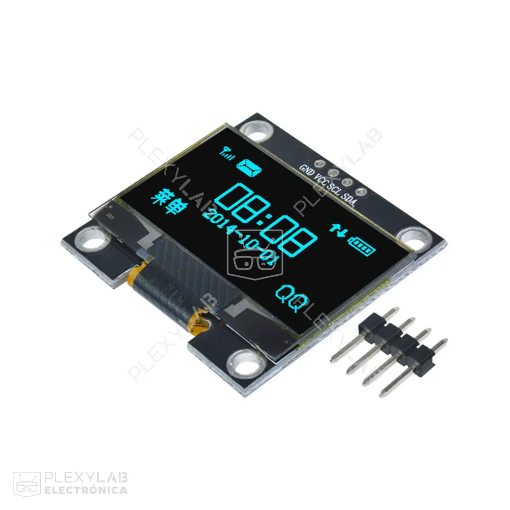 Pantalla LCD OLED SSH1106 I2C de 128x64 y 1.3", color azul