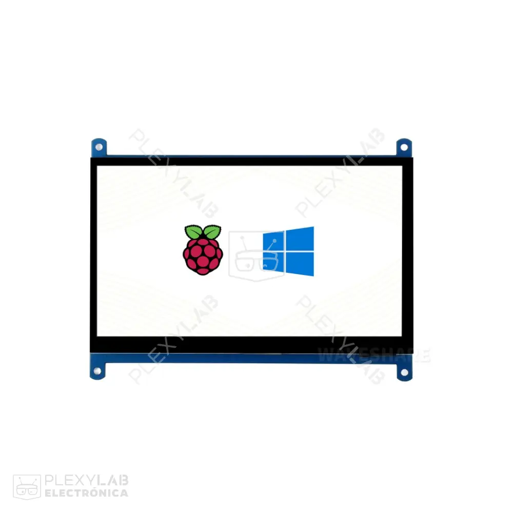 Pantalla LCD táctil capacitiva de 7" para Raspberry Pi, 1024x600 IPS