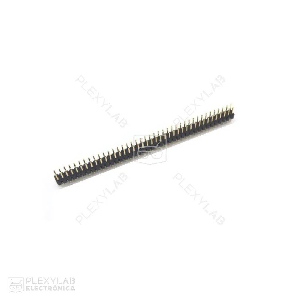 Peineta header macho doble, 2X40 pines, separación 2.54 mm