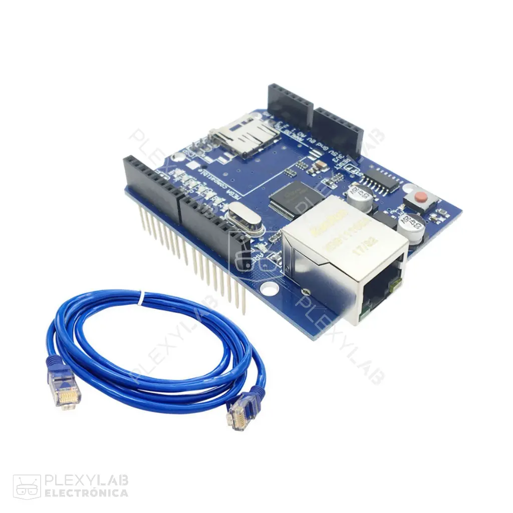 Módulo shield tarjeta de expansión Ethernet W5100 para Arduino + Cable
