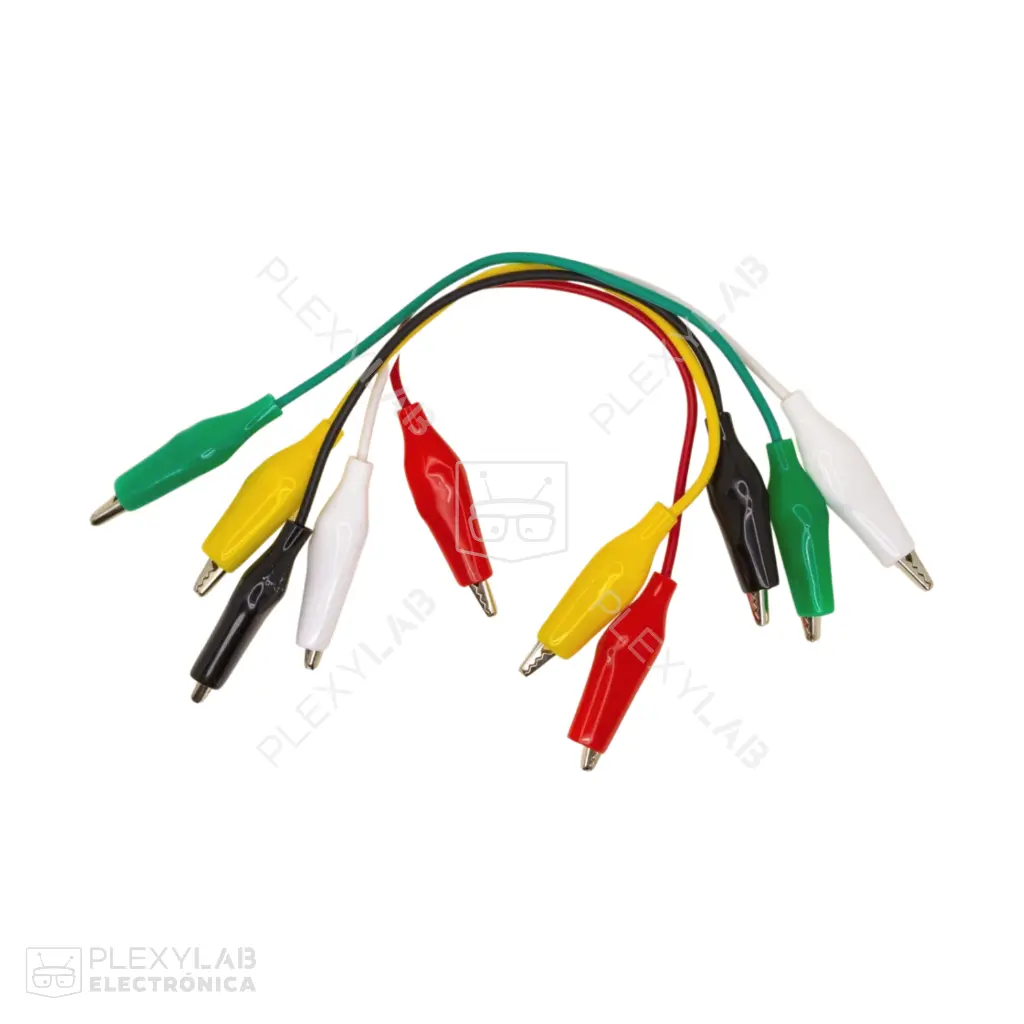 Cable de 15 cm con conectores lagarto pequeños