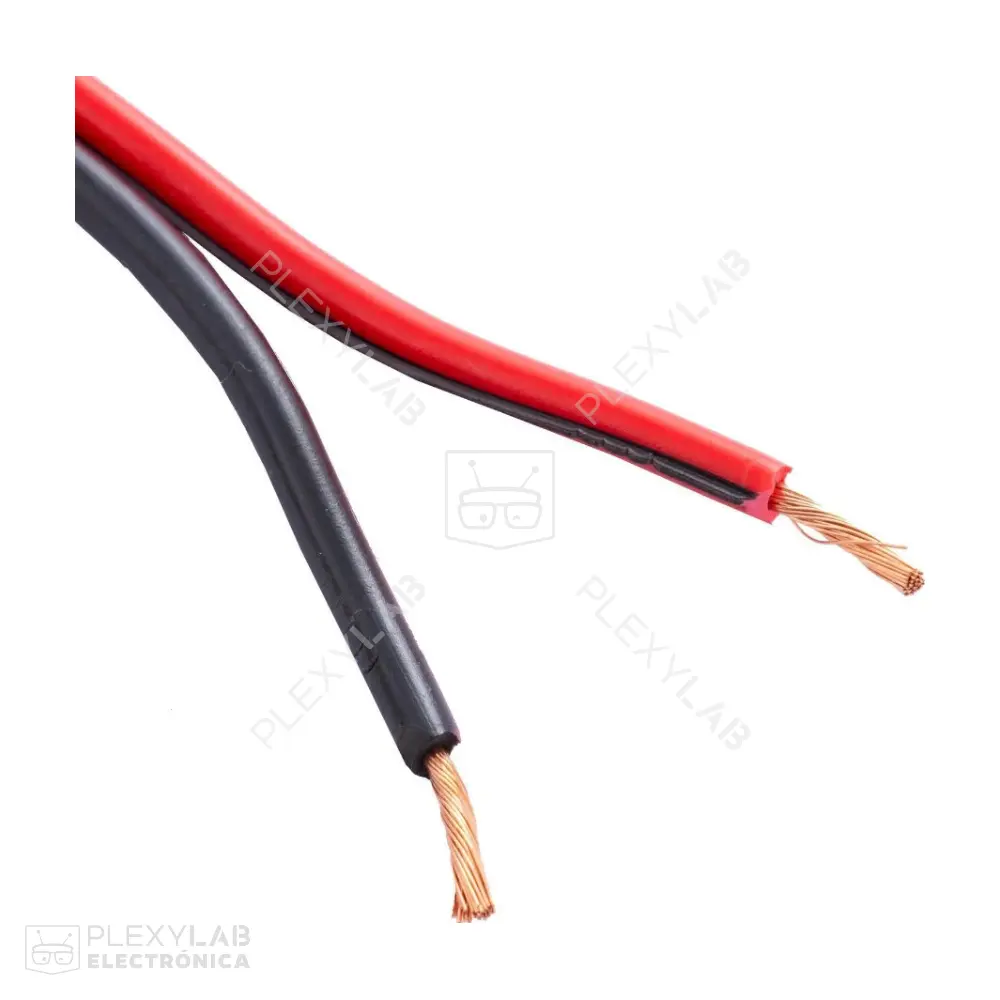 Cable gemelo AWG 18, cable de parlante, par rojo y negro