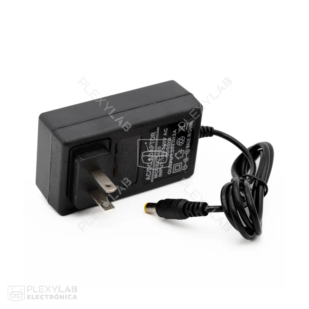 Fuente de alimentación de 24V 2A, plug de 5.5/2.1mm, compatible con jack de Arduino