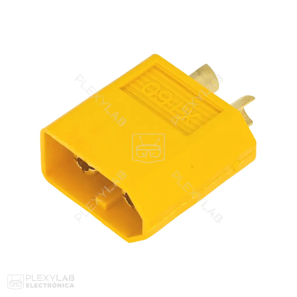 Conector AMASS XT60U 2 pines, 20 A, para baterías LiPo