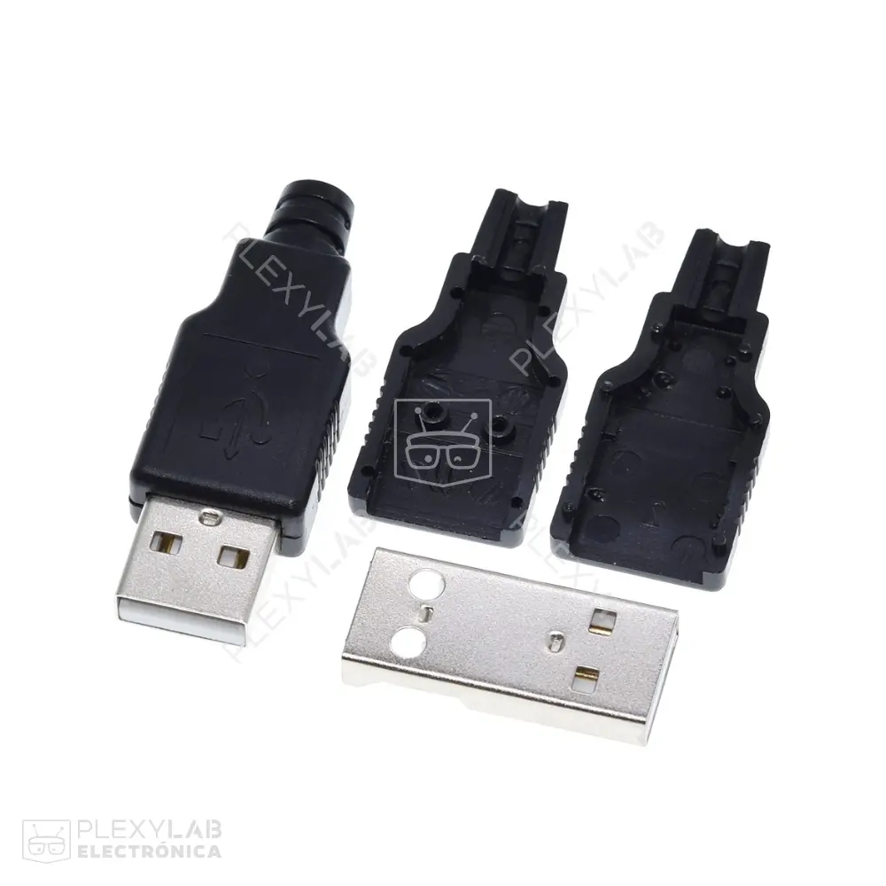 Conector USB tipo A macho de 4 pines