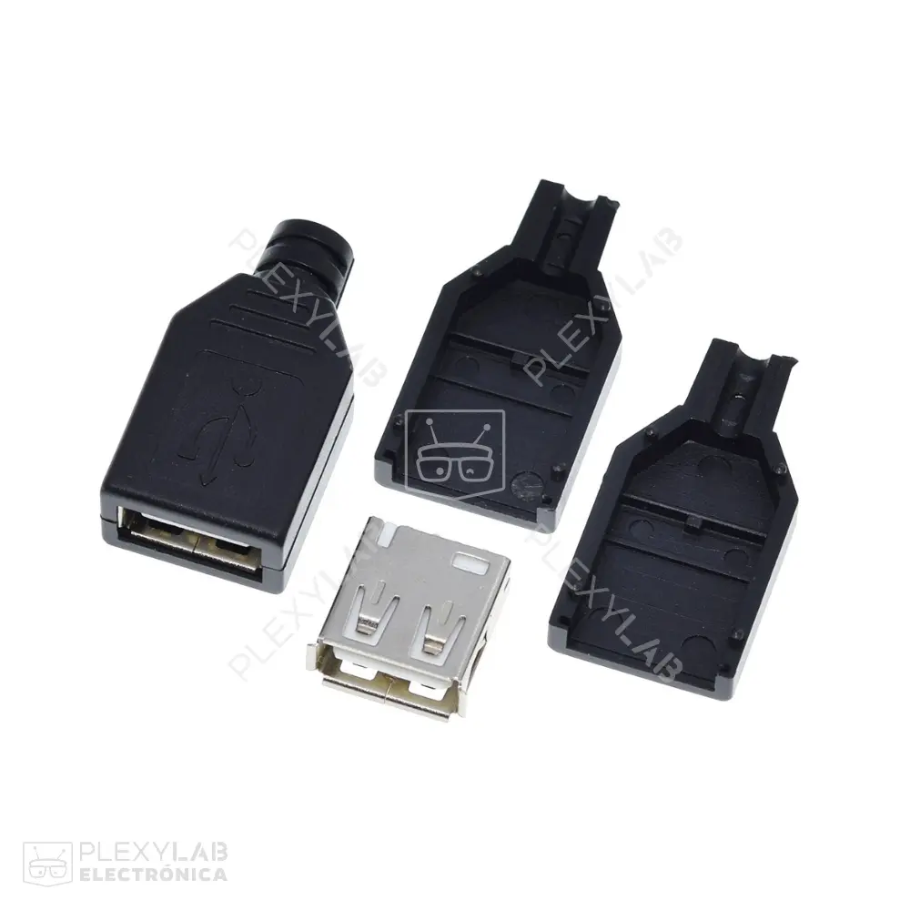 Conector USB tipo A hembra de 4 pines