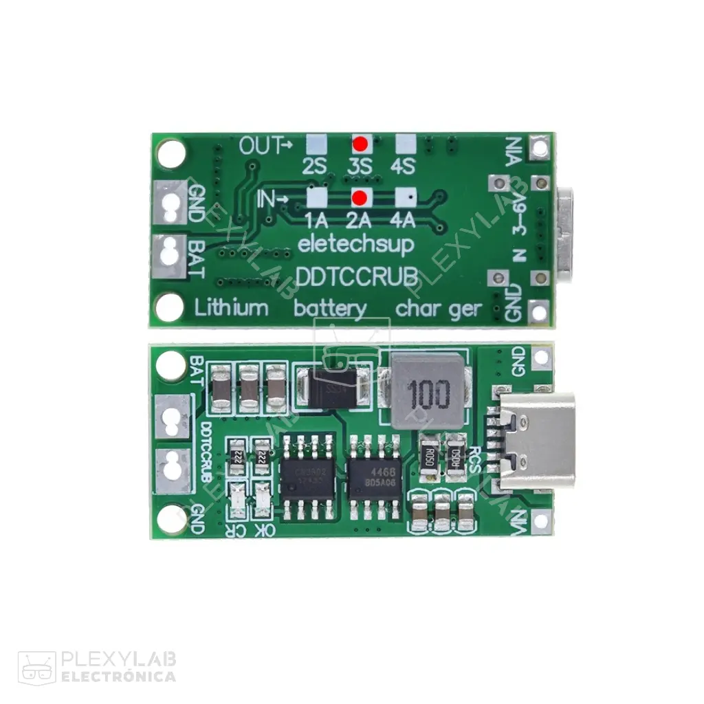 Módulo de carga multi celda CN3303 3S 11.1V para baterías de litio Li-Ion LiPo con conector USB Tipo C