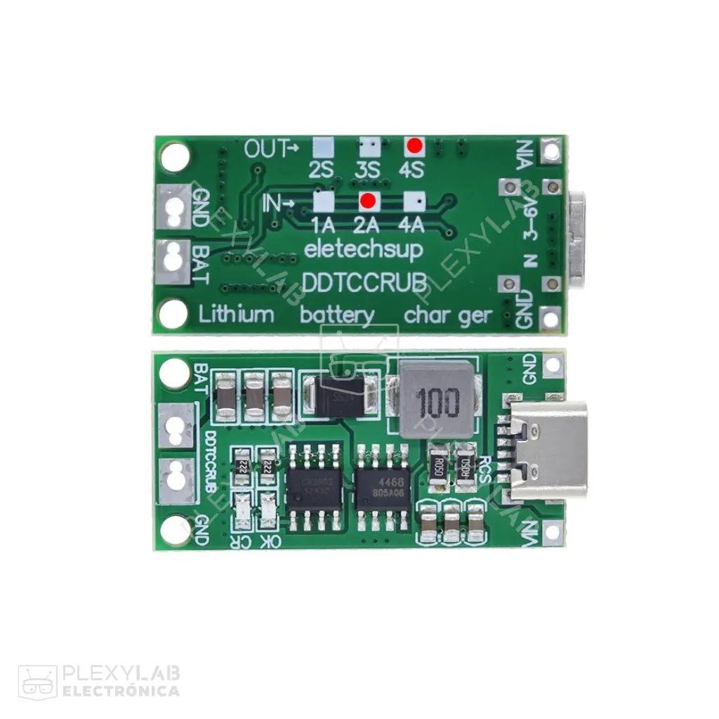 Módulo de carga multi celda CN3304 4S 14.8V para baterías de litio Li-Ion LiPo con conector USB Tipo C