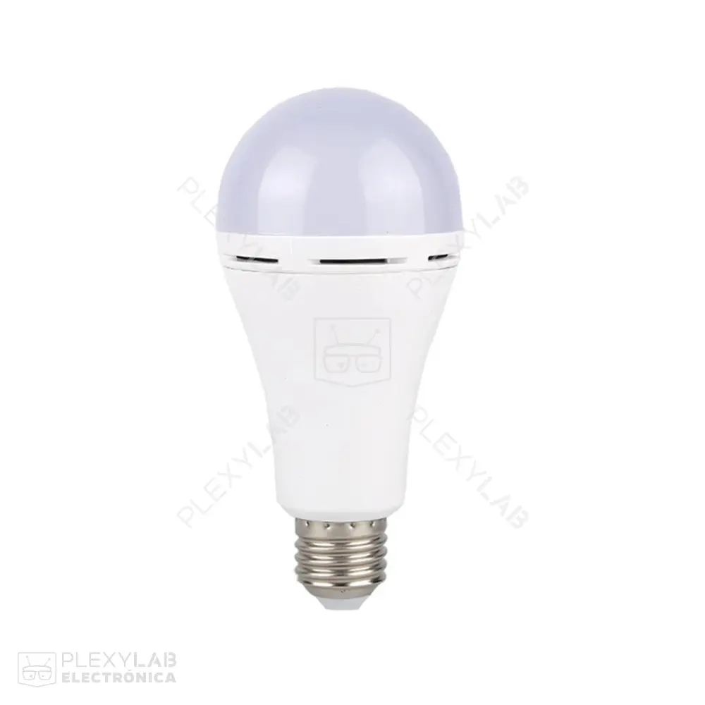 Foco, lámpara, luminaria recargable LED de 15W, luz blanca, con batería integrada y tecnología DOB