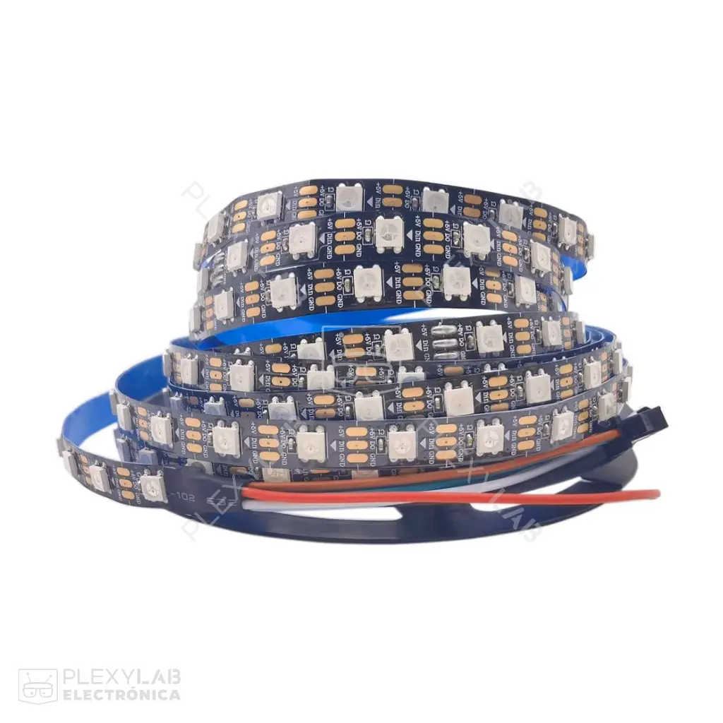 Tira LED RGB WS2812B 5050 SMD de 5 metros con 60 LEDs por metro