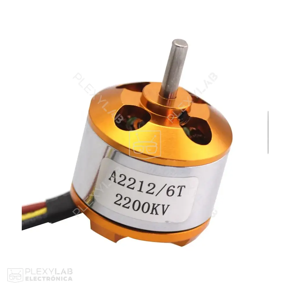 Motor brushless A2212/6T 2200KV sin escobillas con conectores soldados
