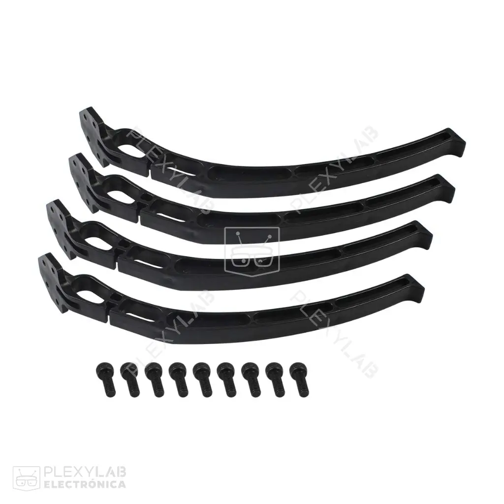 Juego de tren de aterrizaje para drones S500, F450, F550 y S550, color negro (4 piezas)