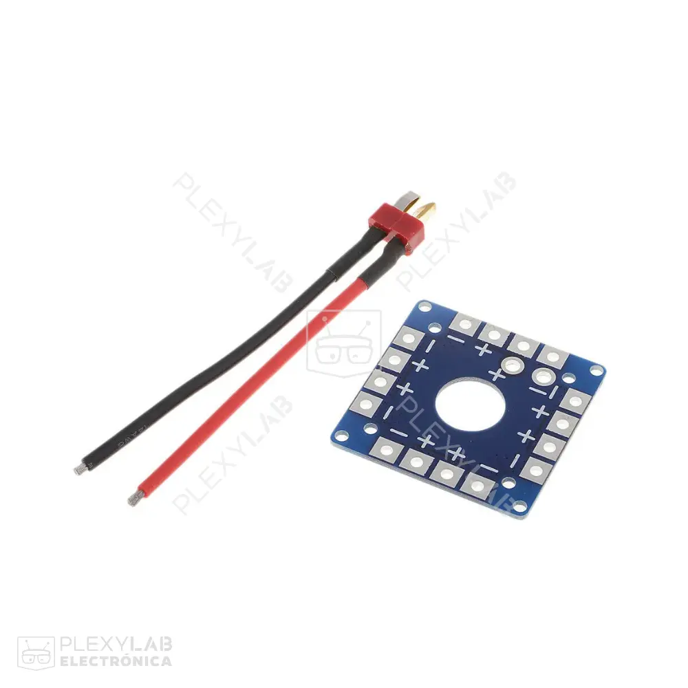 Placa de distribución de energía para ESC con conector T-Plug para dron