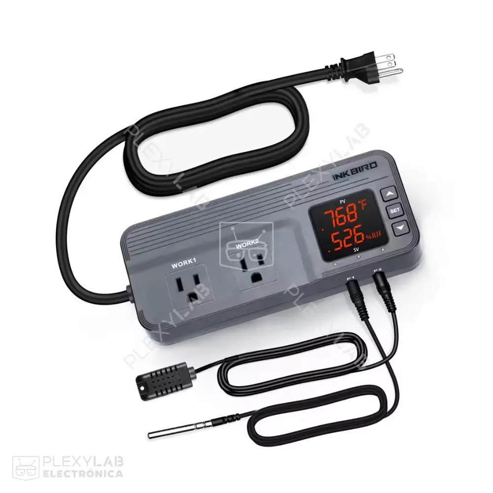 Termostato digital ITC-608T, temperatura humedad, INKBIRD 1800W 120 VAC 15 A