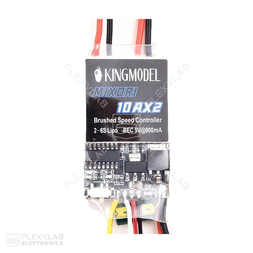 Controlador bidireccional dual ESC Brushed motor de 10A 2S/6S 