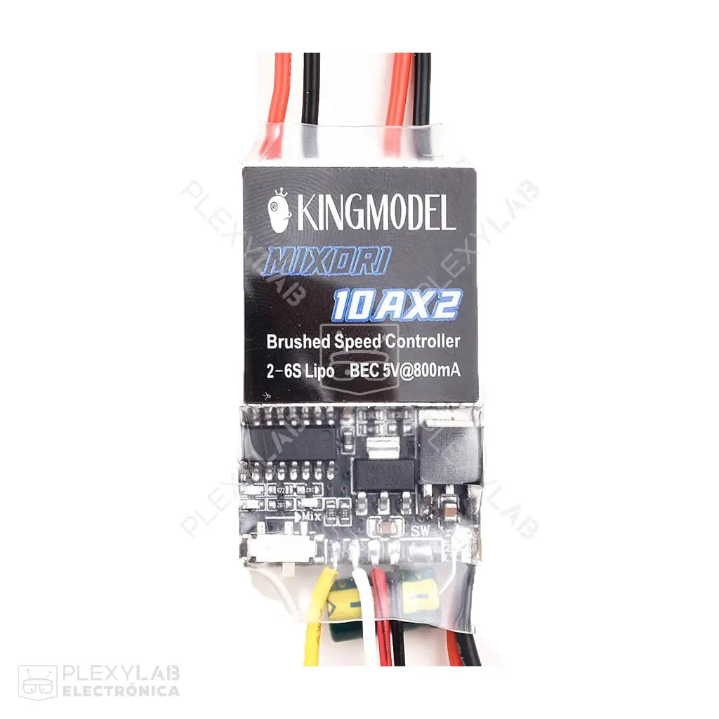 Controlador bidireccional dual ESC Brushed motor de 10A 2S/6S 