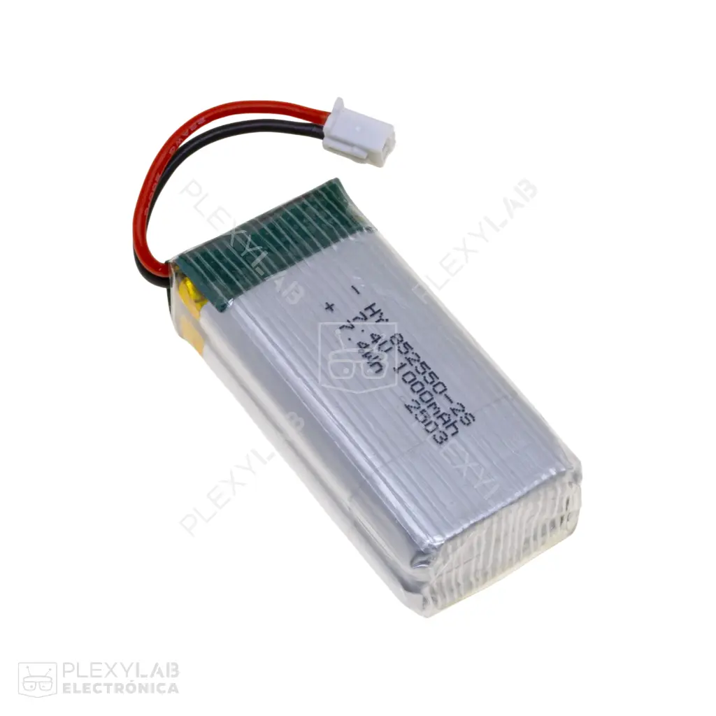 HY 852550-2S 1000mAh 2S 20C 7.4V 7.4Wh Batería Lipo Litio de 2 celdas conector XH2.54