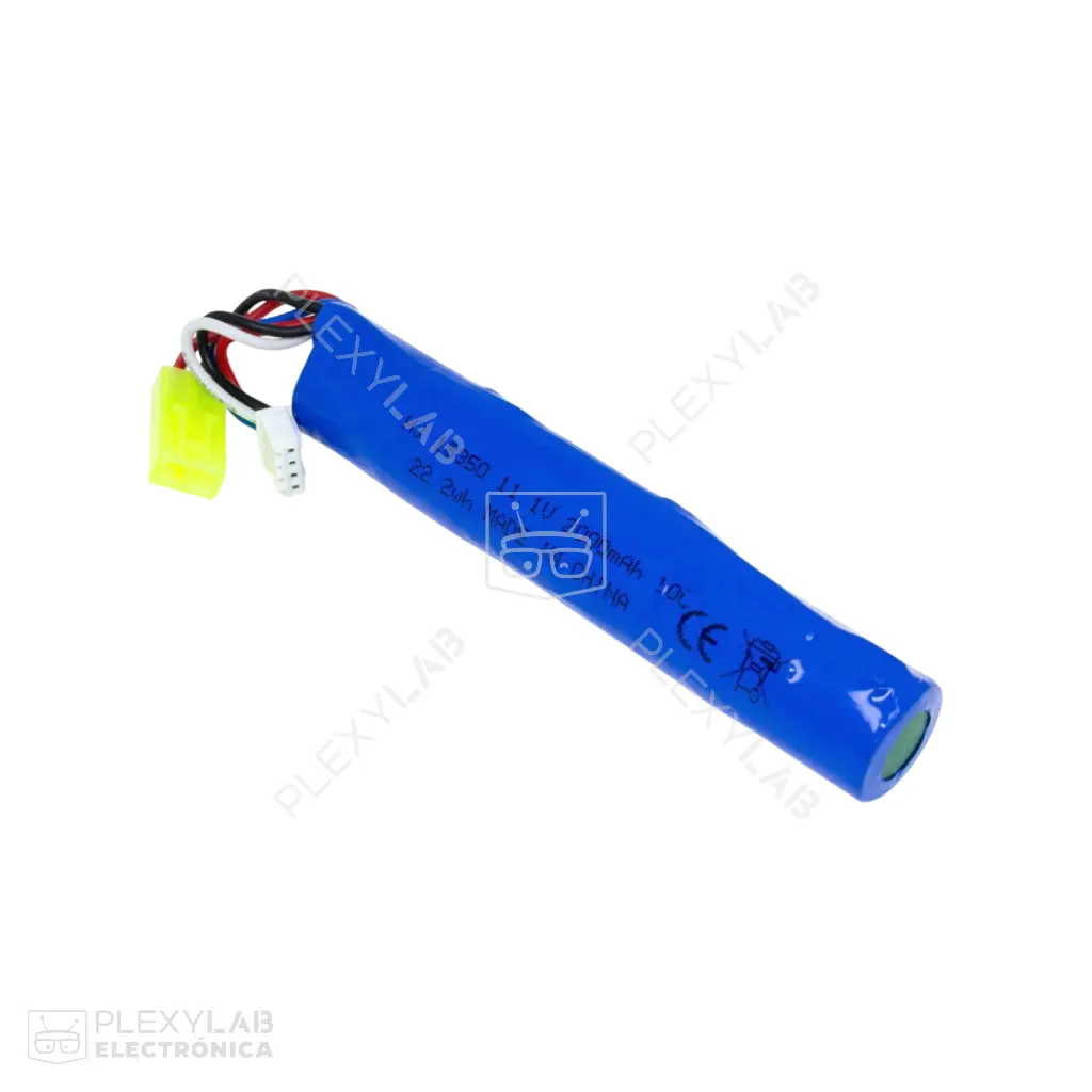 18350-3S1P 2000mAh 3S 10C 11.1V 22.2Wh Batería Lipo Litio de 3 celdas conector Mini Tamiya