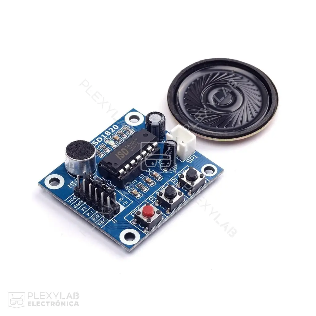 ISD1820 Módulo de grabación de voz con micrófono y altavoz para Arduino