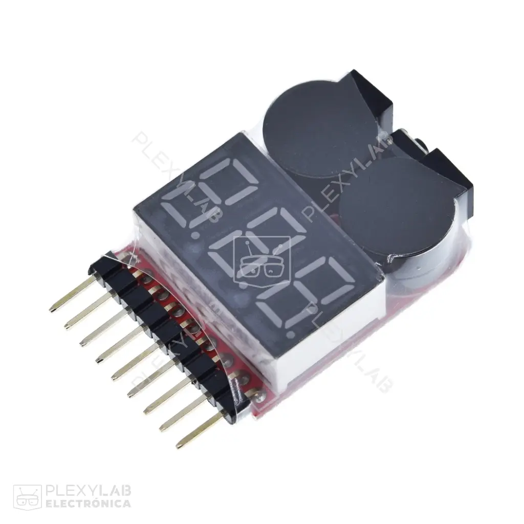 F00872 Módulo indicador tester de nivel de baterías de litio 1S-8S con buzzer