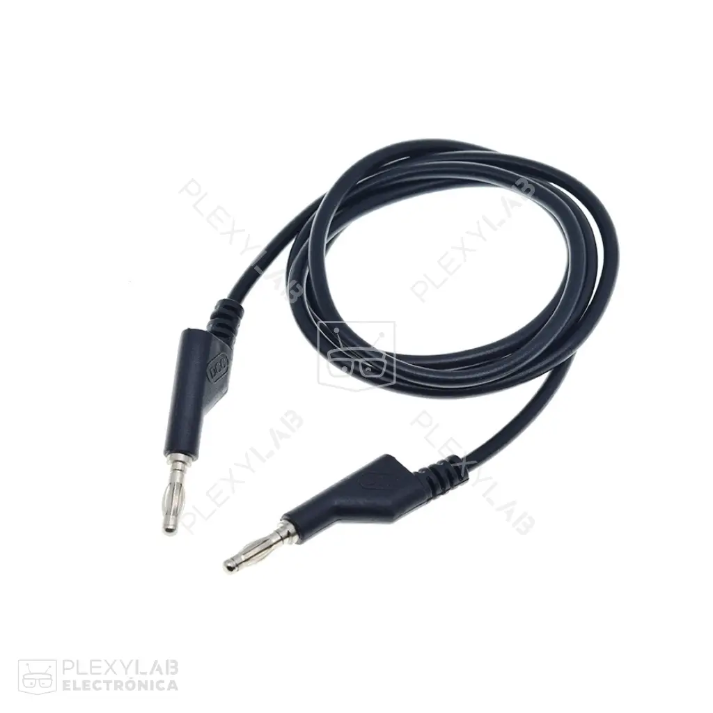 Cable de 1 metro con conectores banana macho de 4mm 