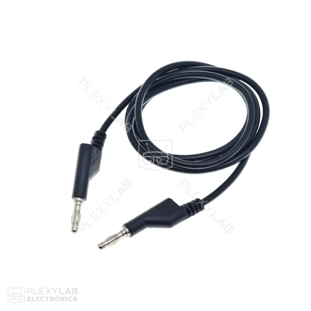 Cable de 1 metro con conectores banana macho de 4mm 
