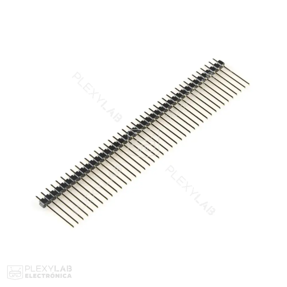 Peineta header macho simple larga, 1X40 pines, 20 mm, separación 2.54 mm