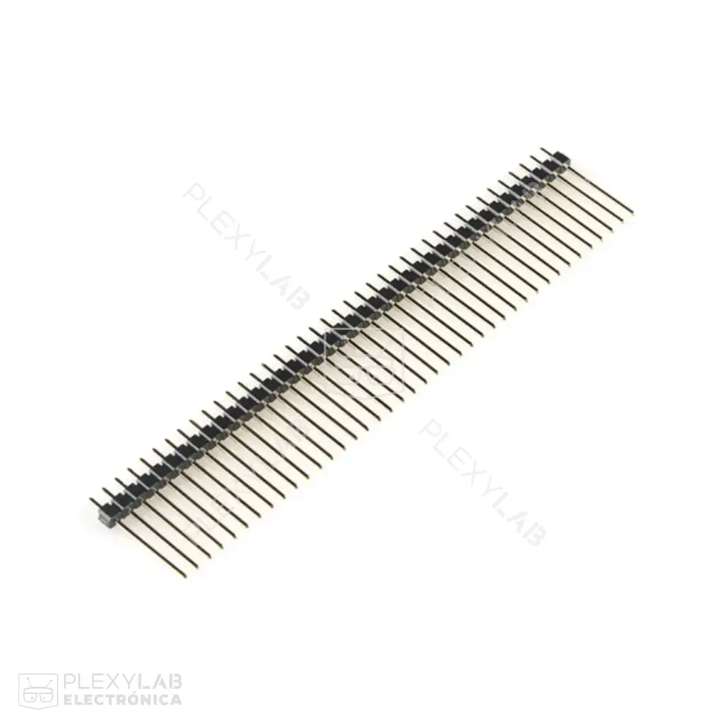 Peineta header macho simple larga, 1X40 pines, 20 mm, separación 2.54 mm