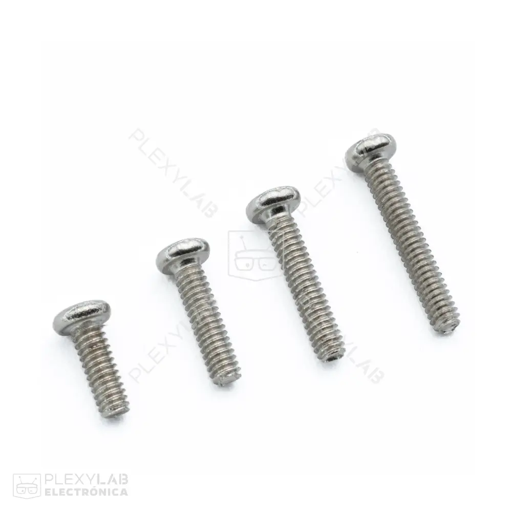 Tornillo M2 cabeza estrella (Phillips) acero niquelado DIN 7985 A 