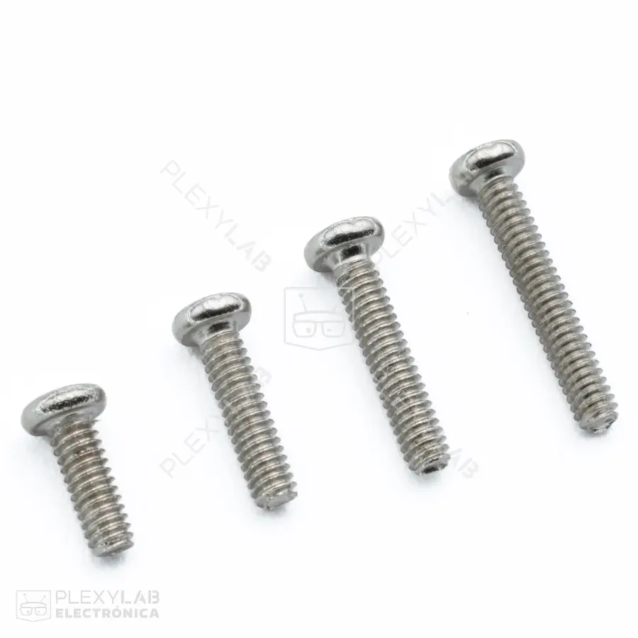 Tornillo M2 cabeza estrella (Phillips) acero niquelado DIN 7985 A 
