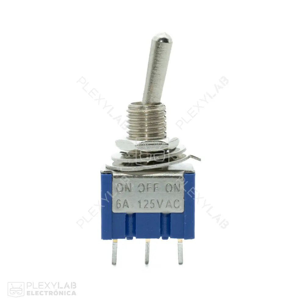 Toggle Switch - Ojo de cangrejo 3 posiciones 6A 125VAC MTS103 - SPDT ON-OFF-ON