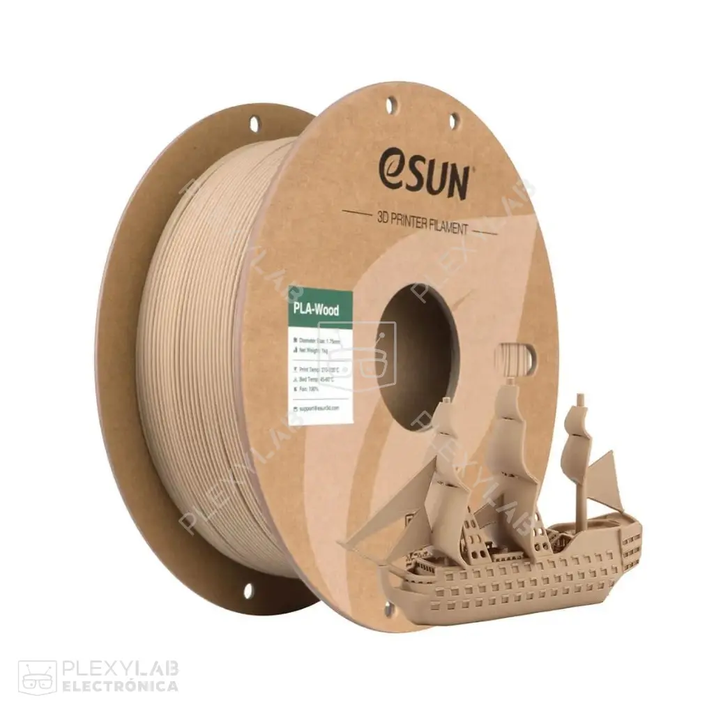 Filamento PLA-Madera ESUN madera para impresión 3D, 1kg, 1.75mm